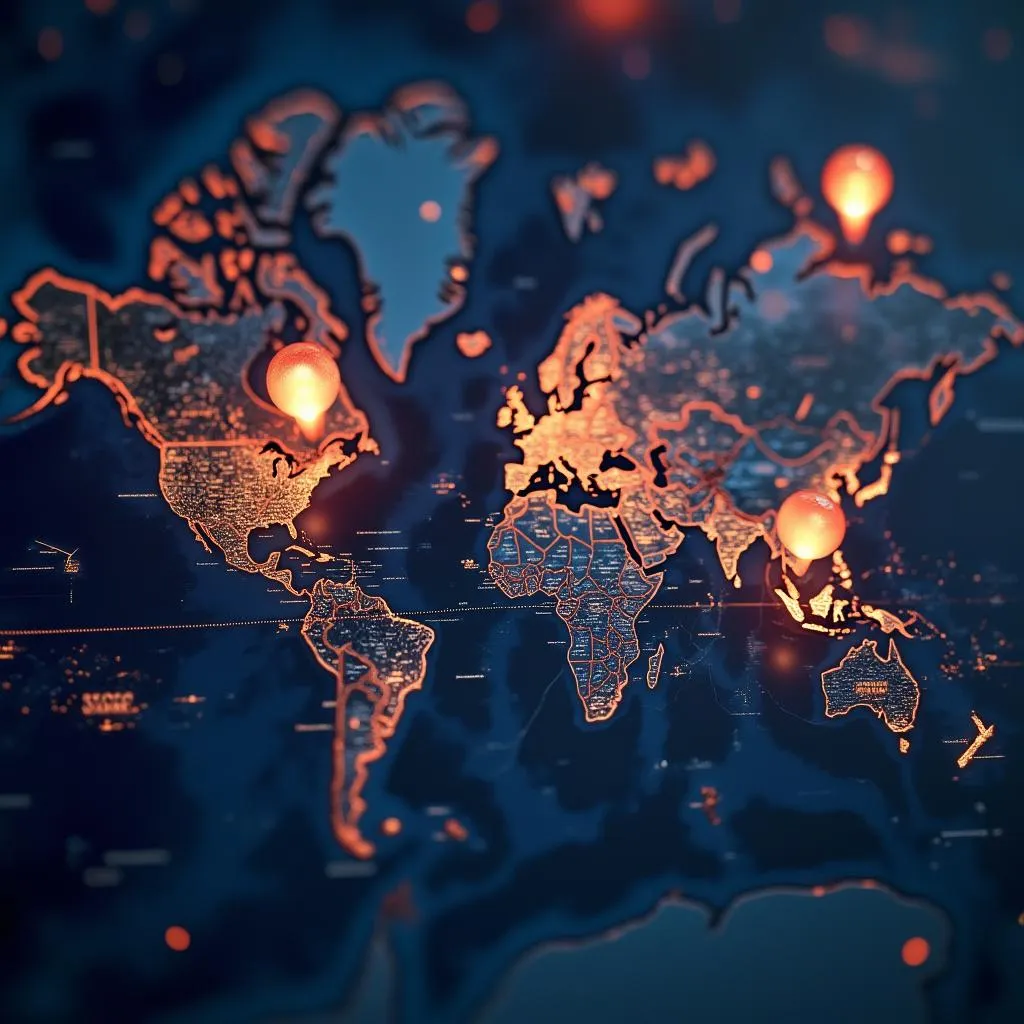 Mapa de clientes globales